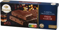 Turrón trufado con pasas al licor