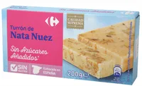 Turrón nata nuez sin azúcar