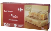 Turrón nata nueces