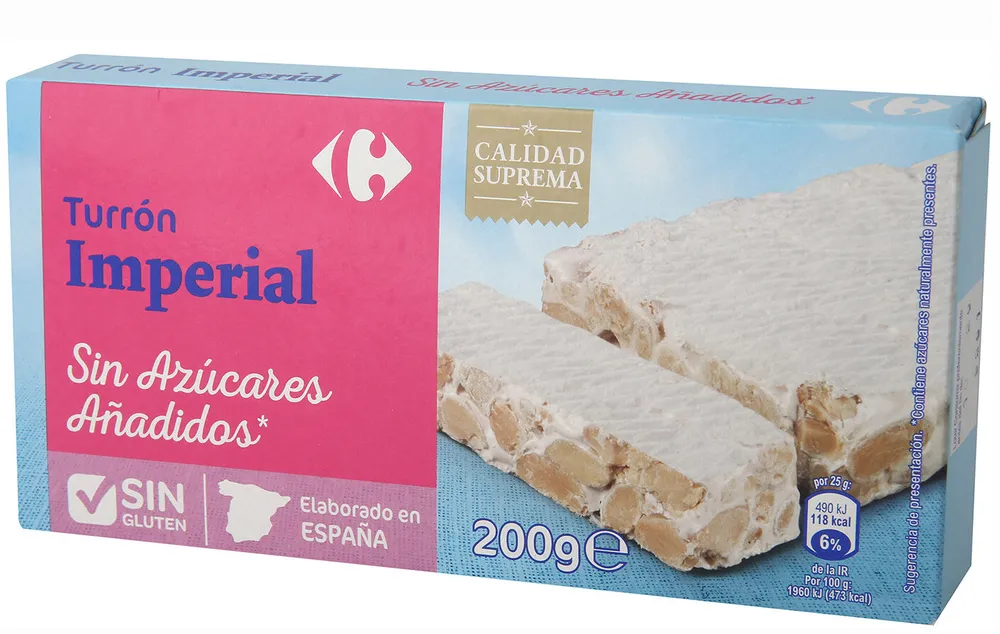Turrón imperial sin azúcar