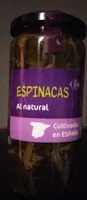 Espinacas al natural