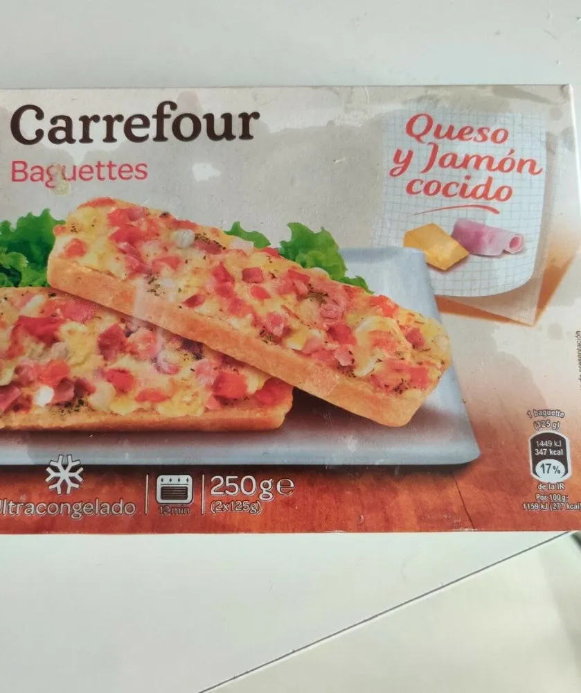 Baguette Queso y jamón cocido