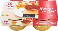 Flan de huevo con bizcocho a la miel