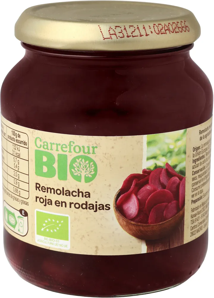 Remolacha roja en rodajas