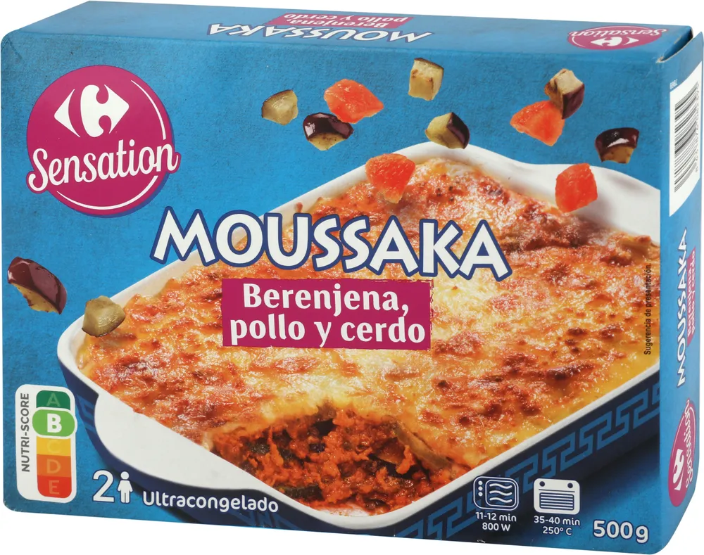 Moussaka - berenjena, pollo y cerdo