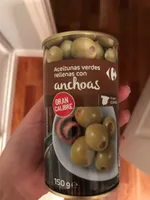 Aceitunas verdes rellenas con Anchoas