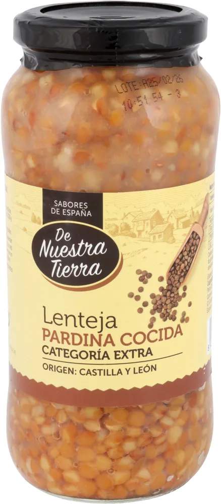 Lenteja pardina cocida