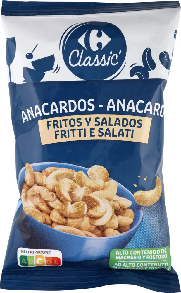 Anacardos - Anacardi fritos y salados / fritti e salati