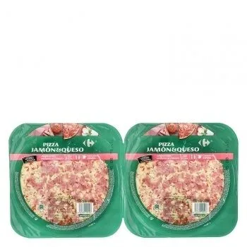 Pizza duo jamón y queso