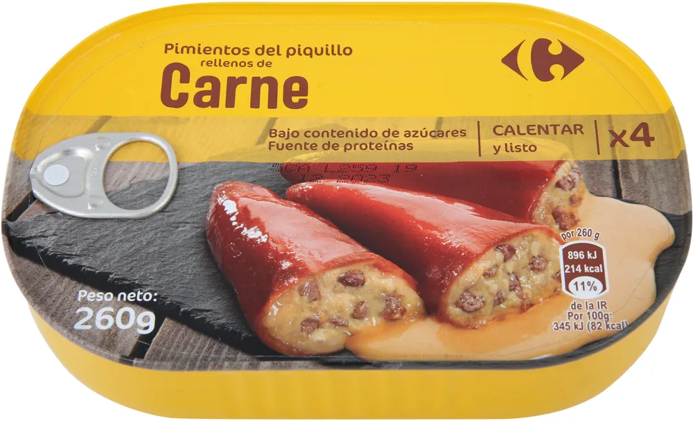 Pimientos del piquillo rellenos de carne