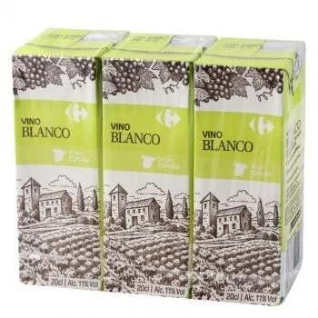 Vino pack 3 minibrik blanco