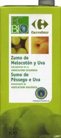 Zumo de melocotón y uva ecológico "Carrefour Bio"