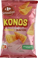 Konos con sabor a queso y bacon