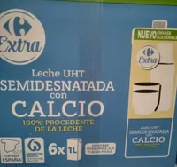 Leche UHT semidesnatada con calcio
