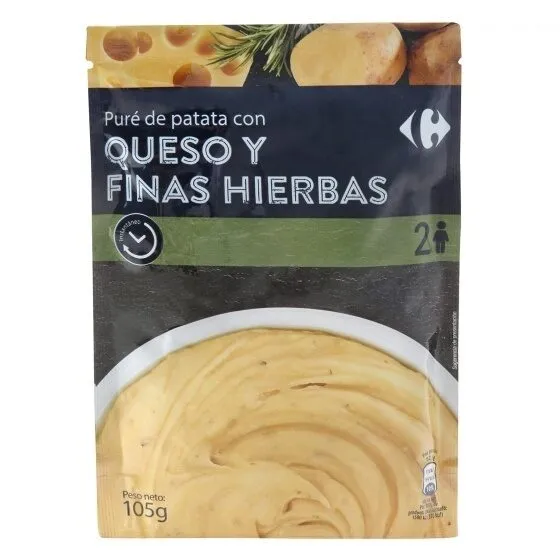 Pure patatas queso y finas hierbas