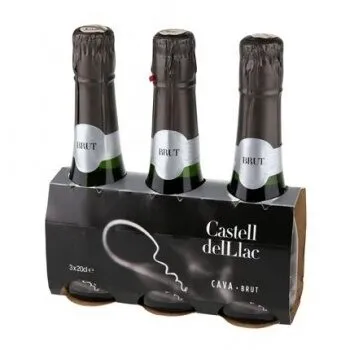 Do cava pack 3 botellas mini castell de llac blanco
