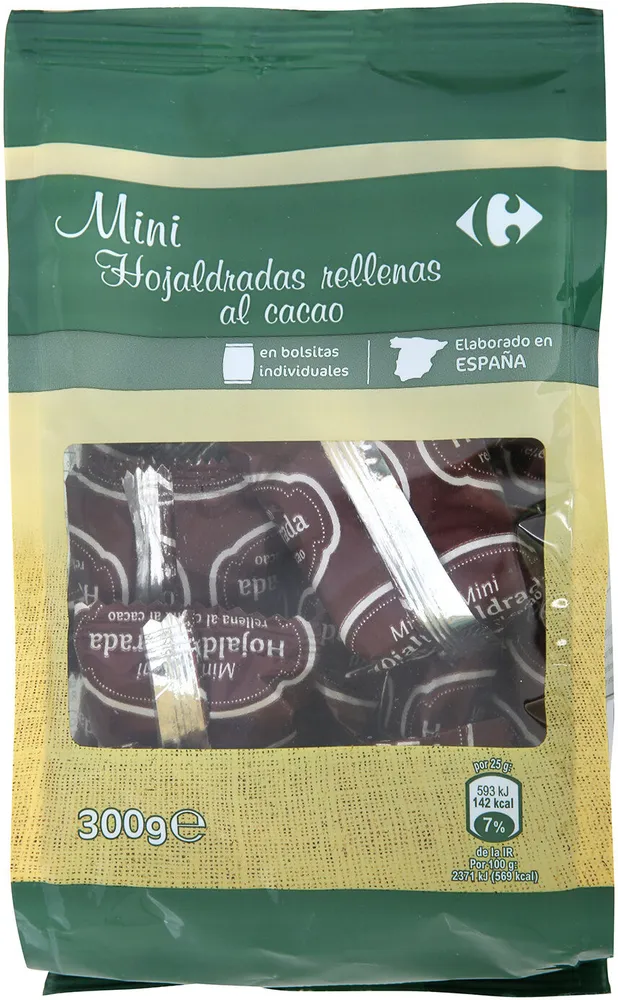 Hojaldradas mini rellenas de chocolate
