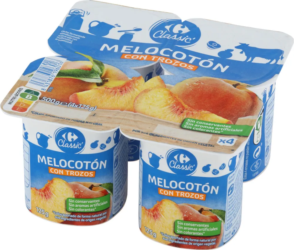Leche fermentada Con Melocoton