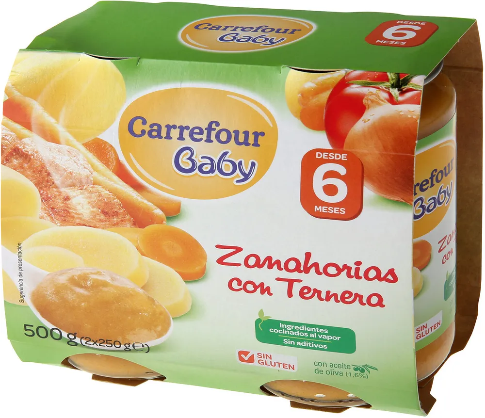 Tarrito zanahoria con ternera