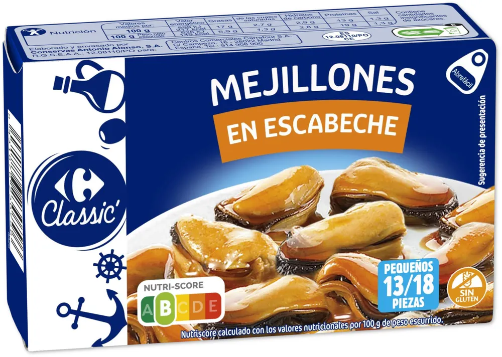 Mejillones en escabeche 13/18