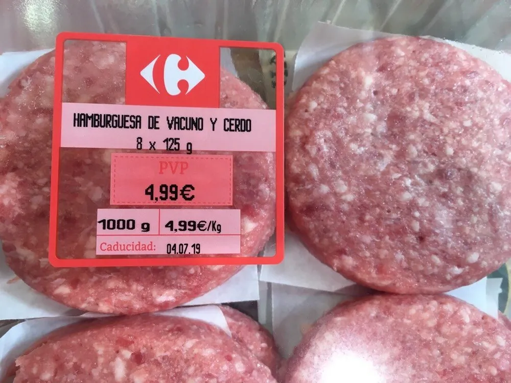 Hamburguesa de vacuno y cerdo