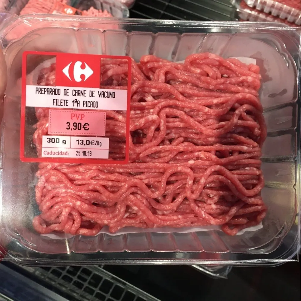 Preparado de carne de vacuno