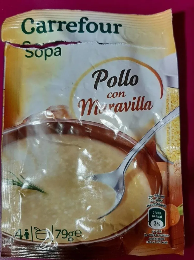 Sopa pollo con maravilla