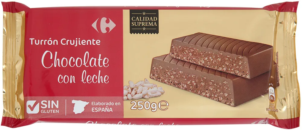 Turrón crujiente chocolate con leche