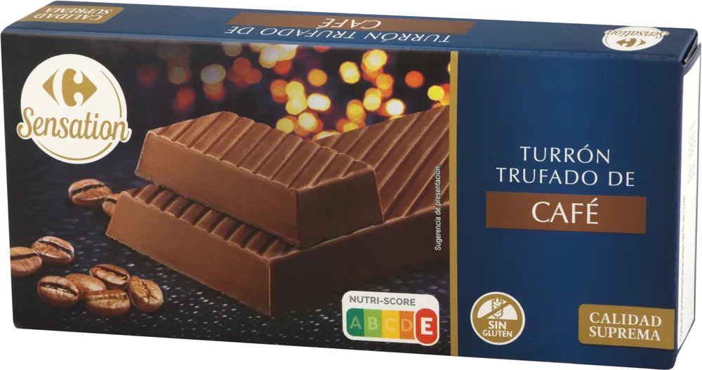 Turrón trufado de café