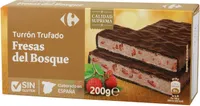 Turrón trufado fresas del bosque