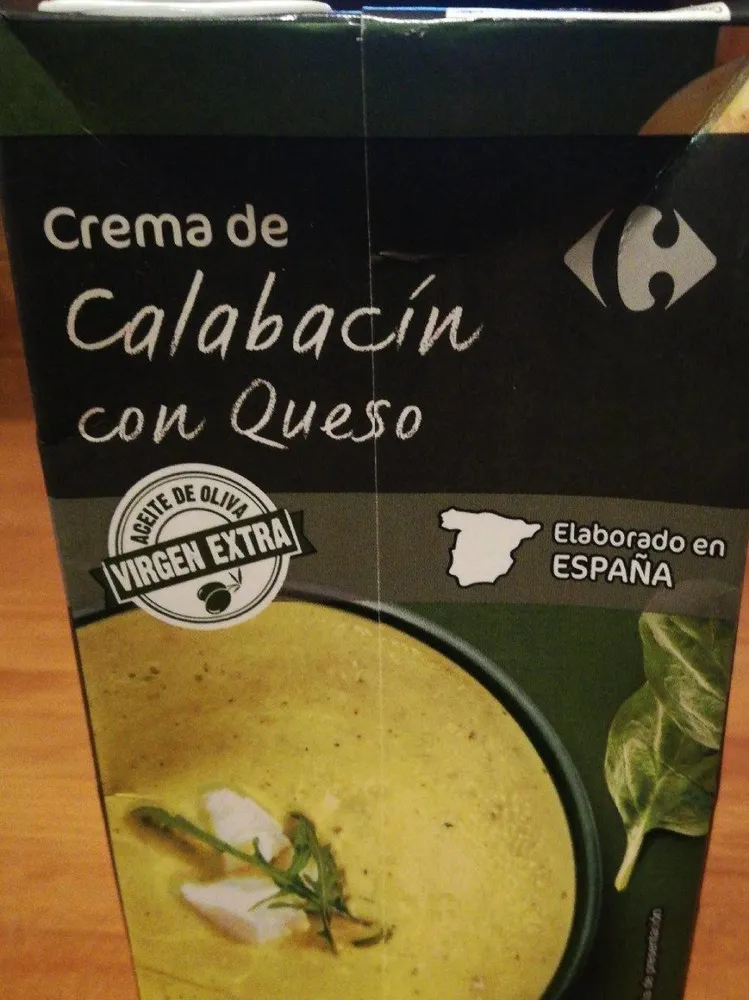 Crema de calabacin con queso