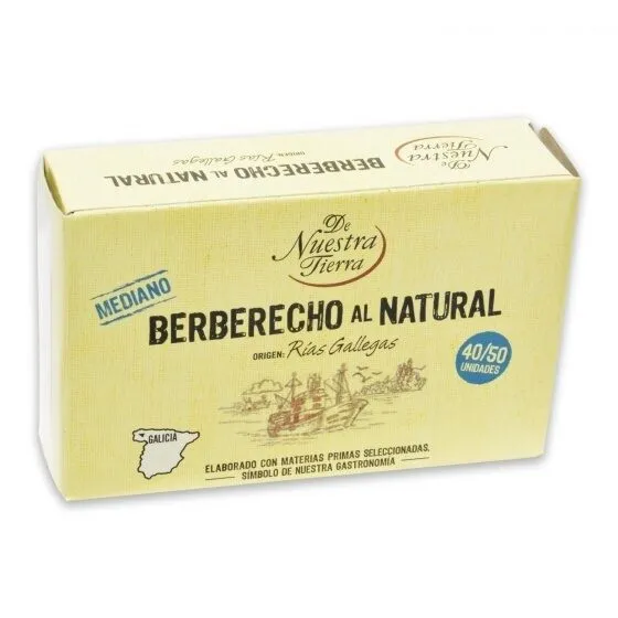 Berberechos de las rías gallegas al natural