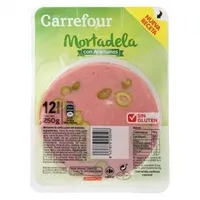 Mortadela con aceitunas lonchas