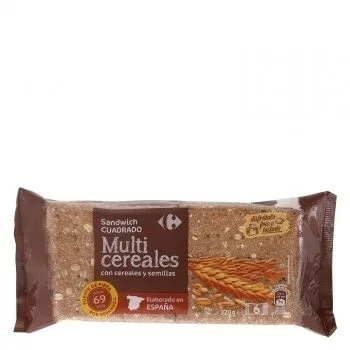 Pan sandwich fino multicereales