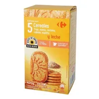 Galleta de desayuno con 5 cereales y leche
