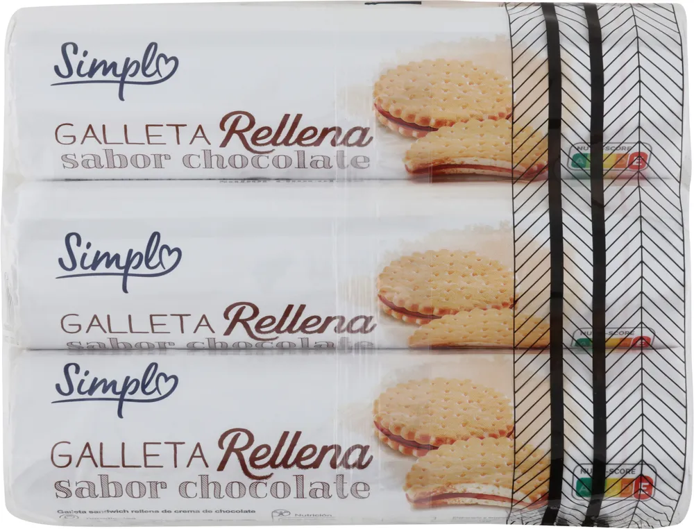 Galleta rellena chocolate