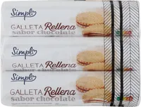 Galleta rellena chocolate