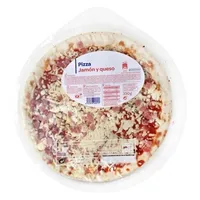 Pizza jamón y queso