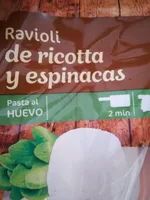 Ravioli de ricotta y espinacas