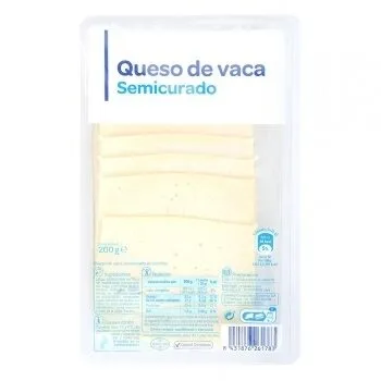 Queso semicurado en lonchas