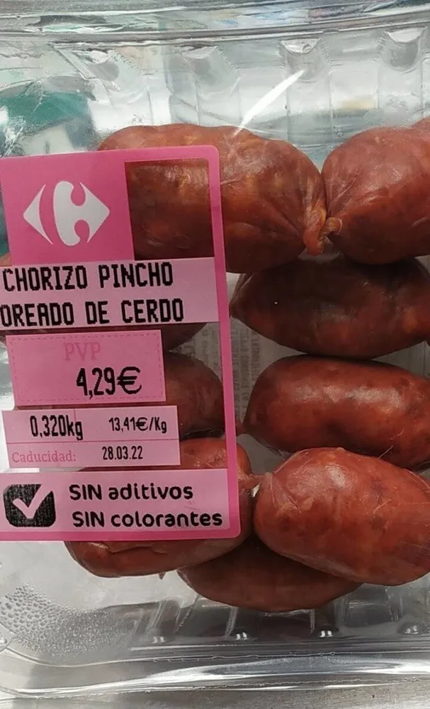 Chorizo pincho oreado de cerdo