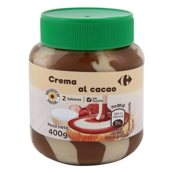 Crema Para Untar Al Cacao Con Avellanas.