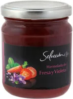 Mermelada extra fresa con violeta