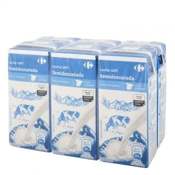 Leche semidesnatada minibrik
