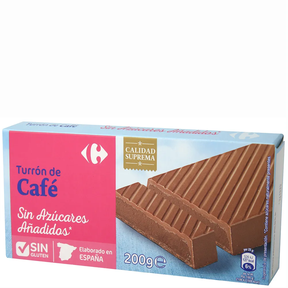 Turrón de café sin azúcares