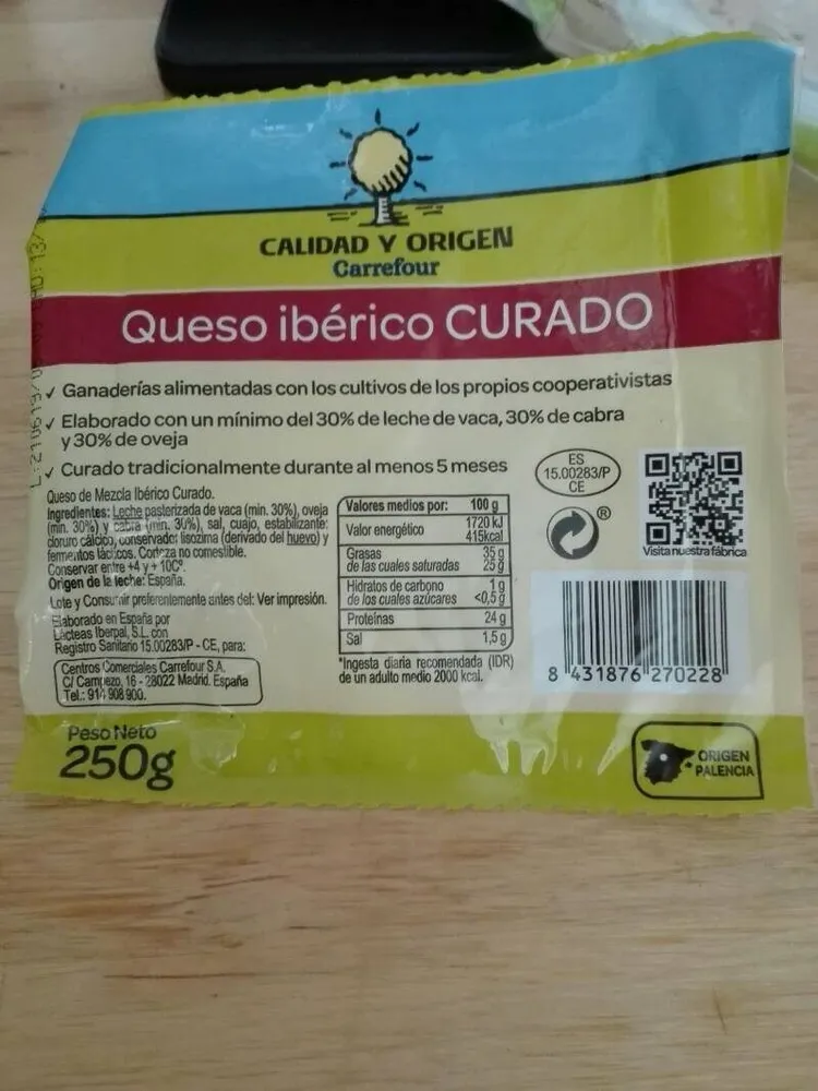 Queso ibérico CURADO