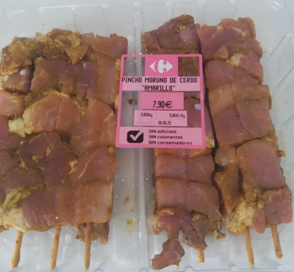 Pincho moruno de cerdo "amarillo"