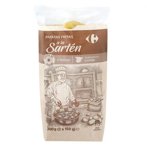 Patatas fritas cartucho sarten