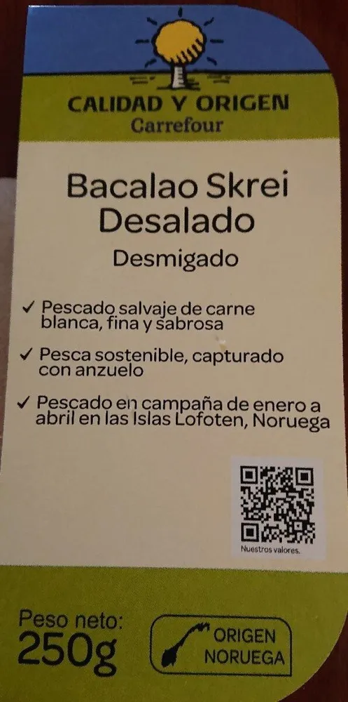 Bacalao Skrei desalado