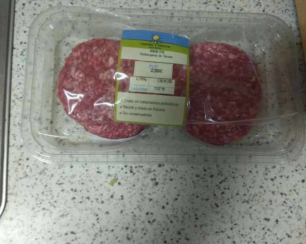 Hamburguesa de vacuno añojo cyo